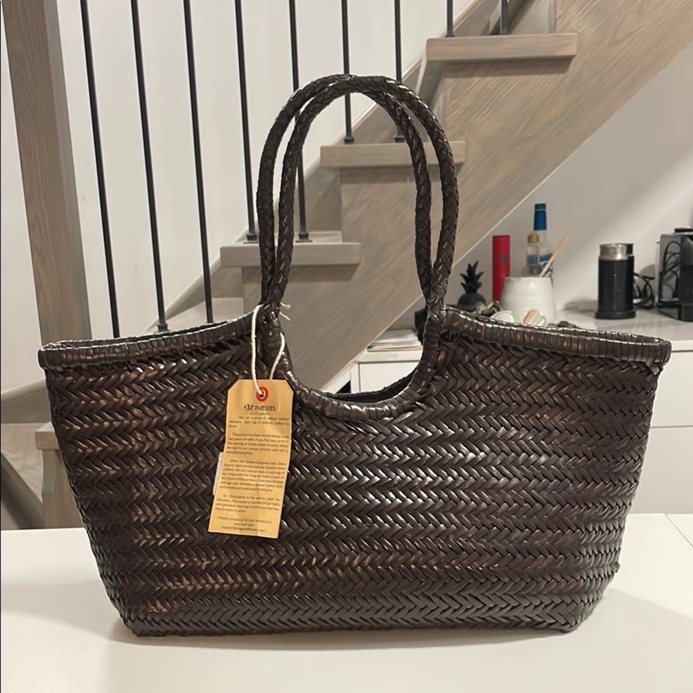 NEW Dragon Diffusion Nantucket Basket Big Bag (Dark Brown)